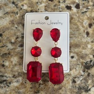 red earrings